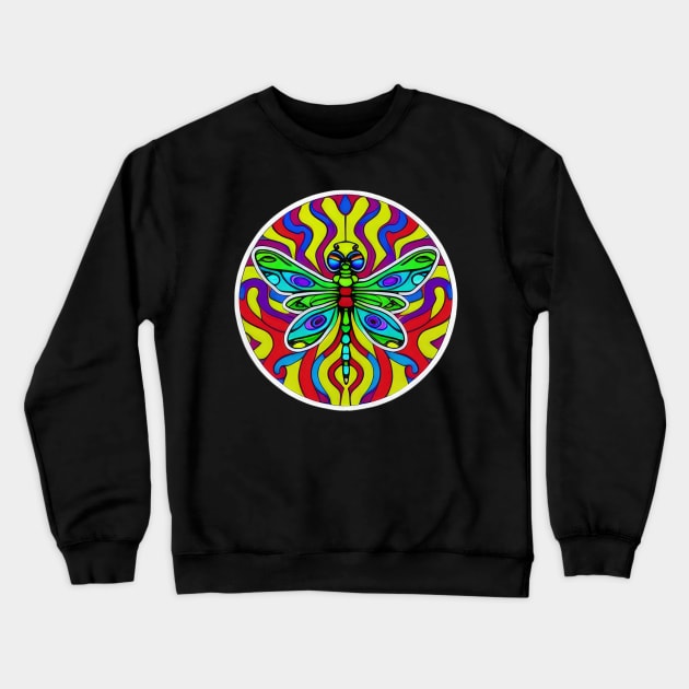 Dragonfly: Beautiful, colorful, and ornate | Crewneck Sweatshirt by Subconscious Pictures
